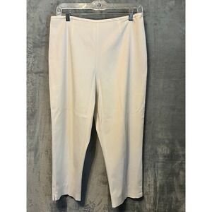 Saks Fifth Avenue Folio Collection Ivory Crop Pants Size 10 Career